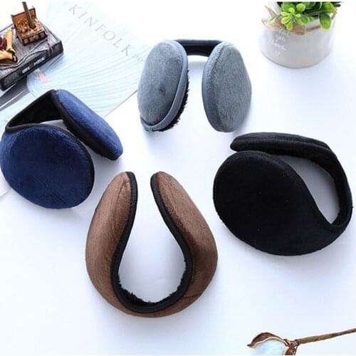 The New Fashion Winter Men and Women Cold Protection Earmuffs Solid Color PracticalKeep Warm Plush Earmuffs Wholesale