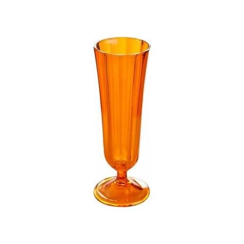 Porland Fia Orange Footed Flute Champagne Glass