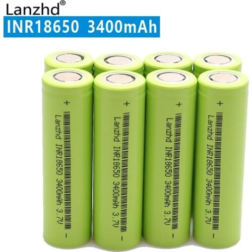 8pcs/lot Original 18650 3.7V 3400mAh LI-Ion batteries rechargeable Battery INR18650 safe batteries For Flashlight batteries