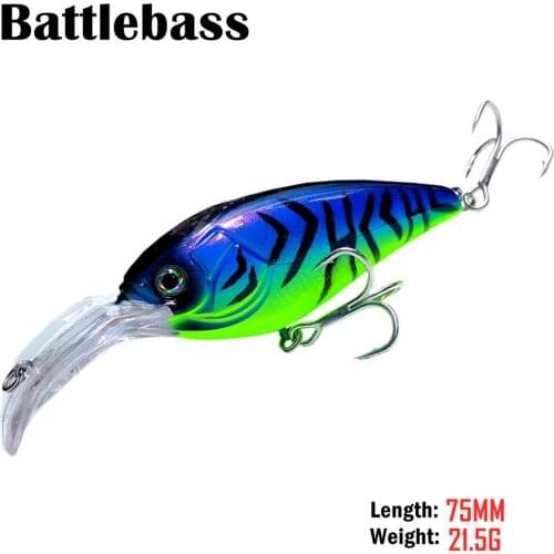 1PC 75mm 21.5g TOP Fishing lures floating crank bait deep diver bait lure High Quality Hard Baits professional Action Wobbler