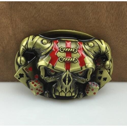 BuckleClub retro sheep head skull cowboy gift belt buckle FP-03692-1 antique brass FINISH for men 4cm width loop drop shipping