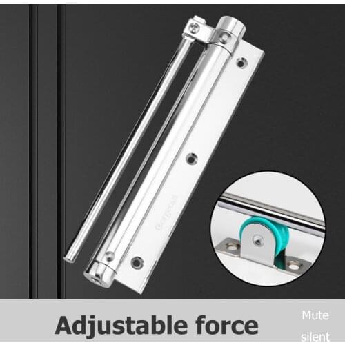 Adjustable Aluminum Alloy Door Closer Automatic Door Spring Closing Device Close Pulley Silent Suitable For Many Types Of Door