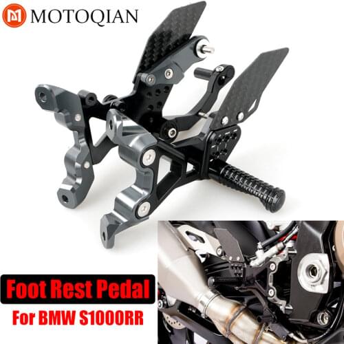 Adjustable Foot Pedal Peg For BMW S1000RR S1000 RR CNC Aluminum Motorcycle Rear Set Foot Rest Rearset Footpeg Footrest 2019 2020