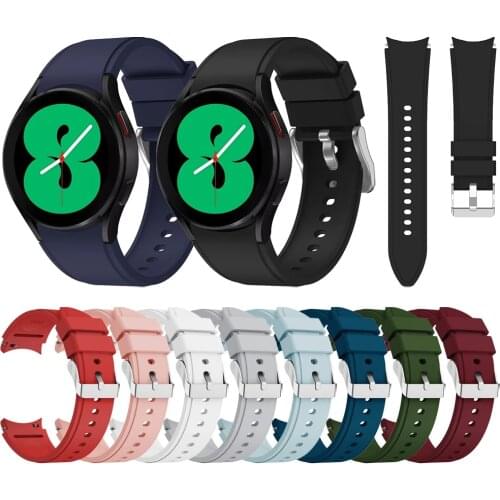 Silicone Strap For Samsung Galaxy Watch 4 Classic 46mm 42mm Replacement Wristbands For Galaxy Watch4 44mm 40mm Curved end Band