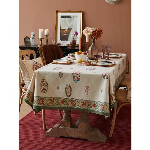 The Cabernet Hotel Home Tablecloth Rectangular Table Cover Cloth Wool Dining Tea Table Decoration
