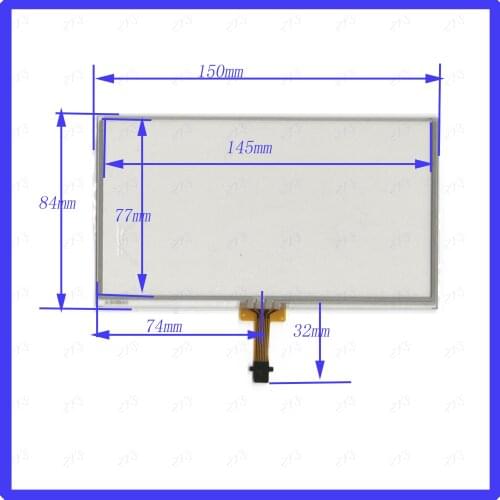 ZhiYuSun JC-D1906-6.4 150*84MM this is compatible Contact point up 6.4inch Touch sensor glass Resistance screen