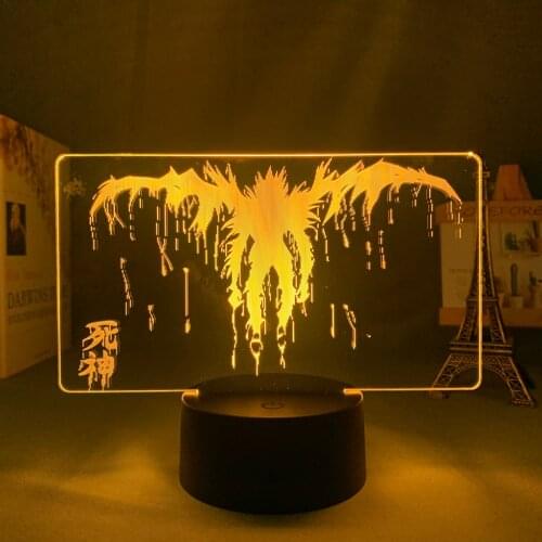 Anime Death Note Led Light Ryuk for Kid Bedroom Decor Nightlight Classmate Birthday Gift Manga Led Lamp Death Note Ryuk