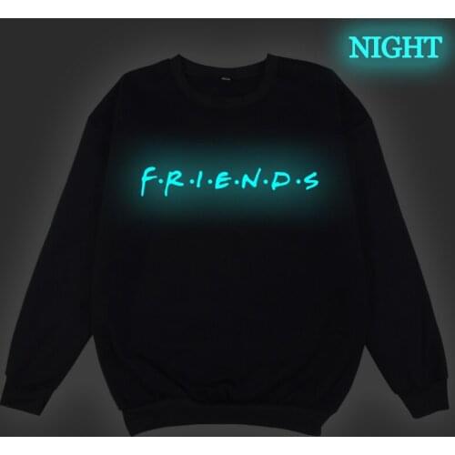 Luminous Fleece Warm Men Women Friends Sweatshirt Unisex Teens Couple Sportswear Printed Casual Cotton Boys Girls Pullover Gift