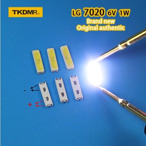 TKDMR 50piece/lot for repair lg 32 to 55-inch LCD TV LED backlight Article lamp SMD LEDs 7020 6V Cold white light emitting diode