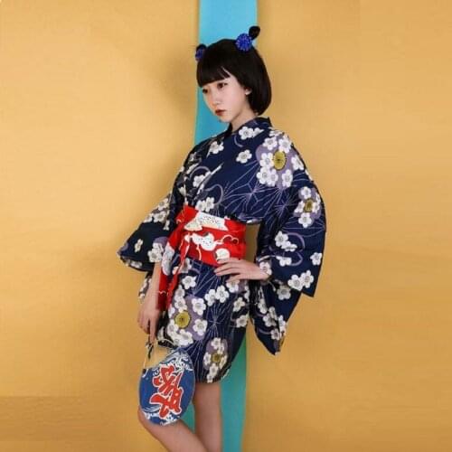 Japanese Kimono Traditional Obi Yukata Women Costume Geisha Cosplay Kimono Dress Oriental Traditional Japanese Kimonos FF2334