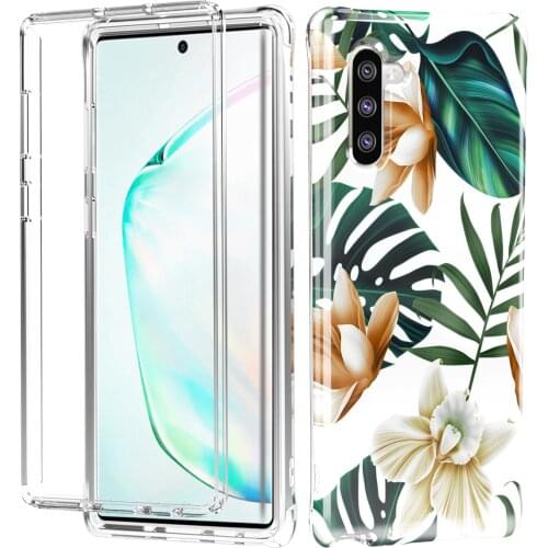 Shockproof Case for Samsung Galaxy Note 10 Plus Full-Body Protection Hard PC Bumper + Glossy Soft TPU Rubber