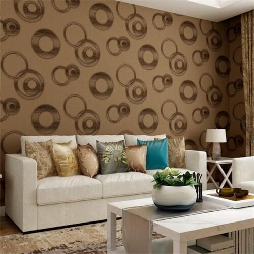 Vinyl Waterproof PVC Wallpapers Rolls 3D Circles Photo Wallpapers For Living Room Bedroom Walls Papers Home Decor Grey Covering