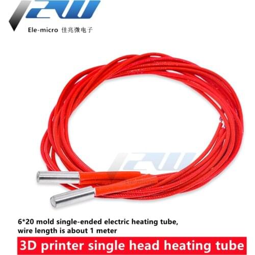 3D printer 6*20 mold single-head electric heating tube heating tube heating tube heating rod single-ended 12V40W24V40w