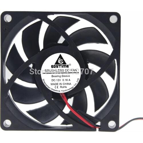 1pcs Gdstime 7cm 70mm x 70mm x 15mm 7015 DC 12V 2Pin PC Case CPU Cooling Cooler Fan Radiator