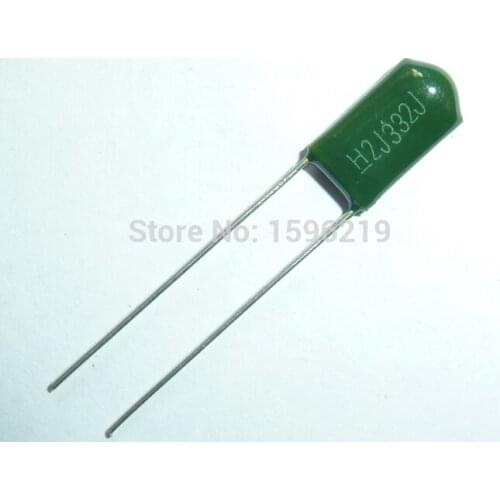 10pcs Mylar Film Capacitor 630V 2J332J 3300pF 3.3nF 2J332 5% Polyester Film capacitor