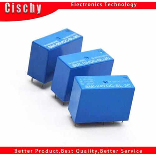 2PCS/lot Power relays SMI-05VDC-SL-2C SMI-12VDC-SL-2C SMI-24VDC-SL-2C 5V 12V 24V 5A 250VAC/30VDC 8pin