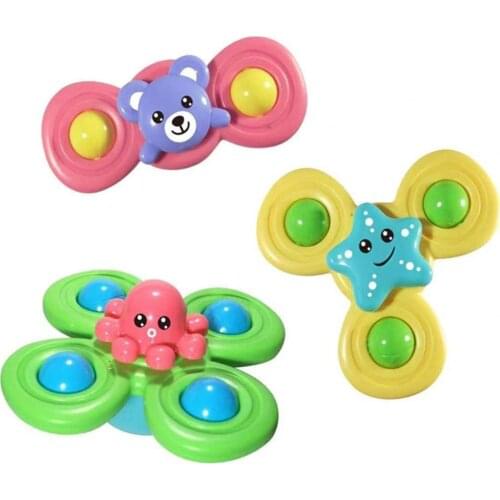 3Pcs Suction Cup Eye-Catching Educational Funny Feeding Teether Toys for Kids
