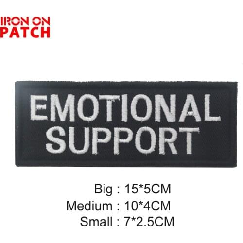3D Embroidery Patch Patches EMOTIONAL SUPPORT Emblem Appliques Embroidered Badges Drop Shipping