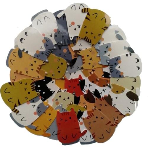 40Pcs/pack Cute Cat Animal Sticker Decoration Diy Scrapbooking Sticker Stationery Kawaii Diary Label Sticker