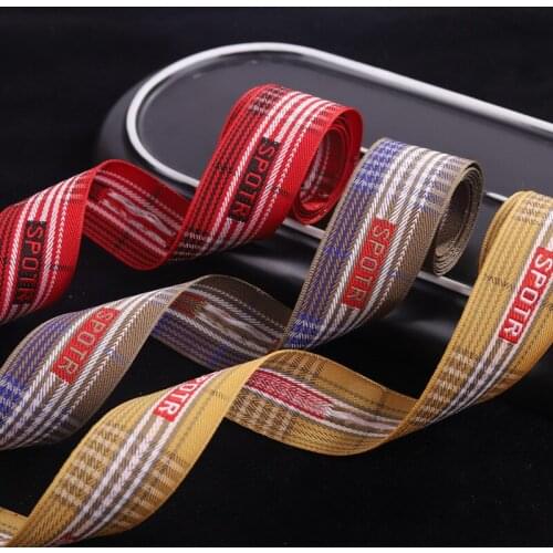 5 yards Mixed color Sporty Polyester Ribbons for DIY Craft Bow Hair Accessories Gift Bouquet Packaging Sewing Material