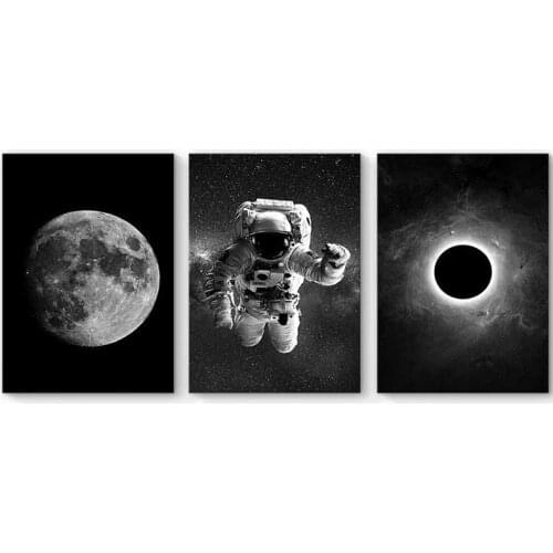 Astronaut Grand Eclipse Moon Diamond Painting set full square round drill 5d Diamond Embroidery mosaic diamond art 3pieceZP-3853