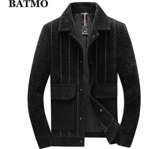 BATMO 2020 new arrival autumn high quality wool striped causal jackets men,coat,815