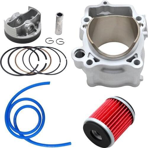 Motorcycle Bore Size 77mm Air Cylinder Block & Piston Kit & 1m Blue Oil Tube & Oil Filter For Yamaha WR250F YZ250F