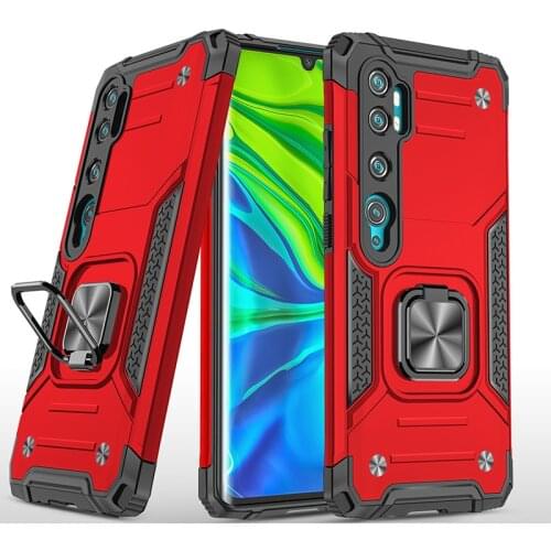 For Xiaomi Mi Note 10 Pro Case Hard With Stand Ring magnet Armor Shockproof protect back cover case for xiaomi mi note 10 lite