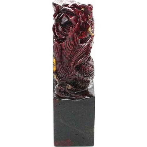 Guilin Gifts soapstone exclusive custom hand-carved red jasper stamp gift boutique Decoration