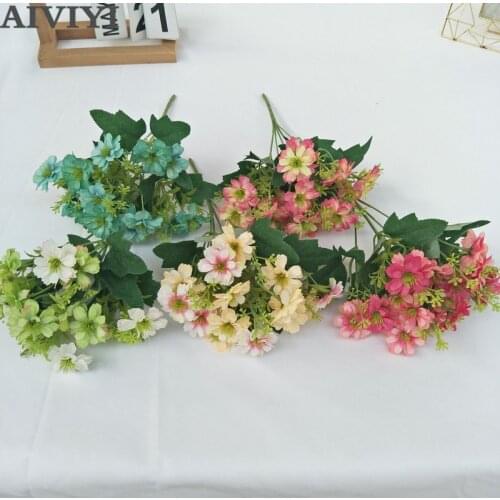 Artificial sunflower silk daisy bouquet bouquet fake flower home office wedding decoration DIY accessoriesy Fake flower