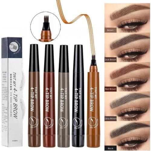 Microblading Eyebrow Pen Waterproof Fork Tip Eyebrow Tattoo Pencil Long Lasting Professional Fine Sketch Liquid Eye Brow Pencil