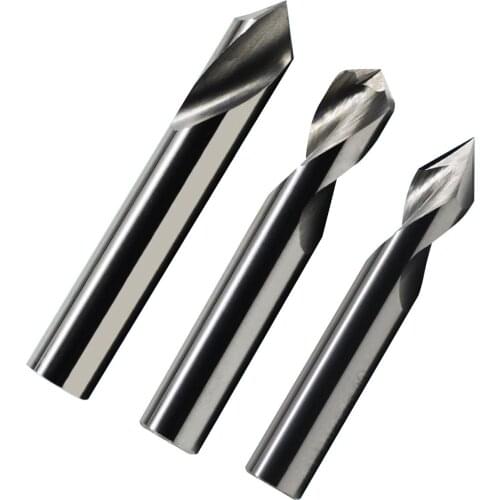 Carbide Chamfer Mill Cutter For Aluminium 2 Flutes V Groove Bit 60 90 120 Degree