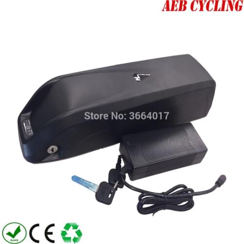 High power Lithium ion Hailong down tube 48V 10.4Ah rechargeable electric bicycle battery for fat tire bike with 2A/3A charger