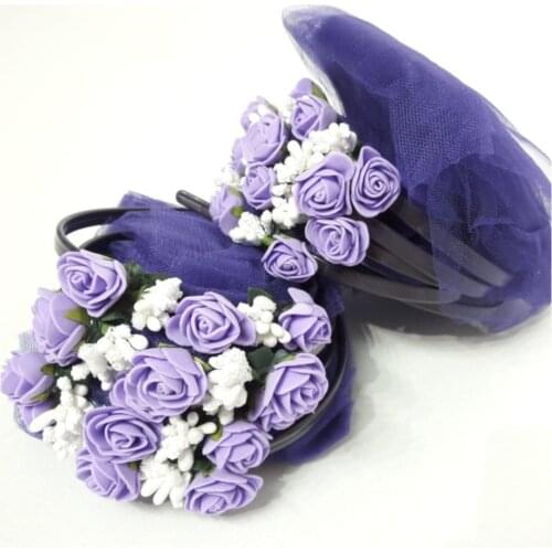 Henna Material 10 Pcs Bridesmaid Crown Purple wedding bride mariage хна henna