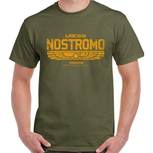 Nostromo Distressed Look - Mens T-Shirt Retro Alien Film Movie Weyland Covenant