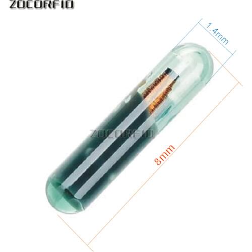 100pcs EM4305 rewritable 1.4*8mm ISO11784/785 FDX-B Pet Microchips cat dog,snake,Arowana,turtle,syringe RFID animal tagThi