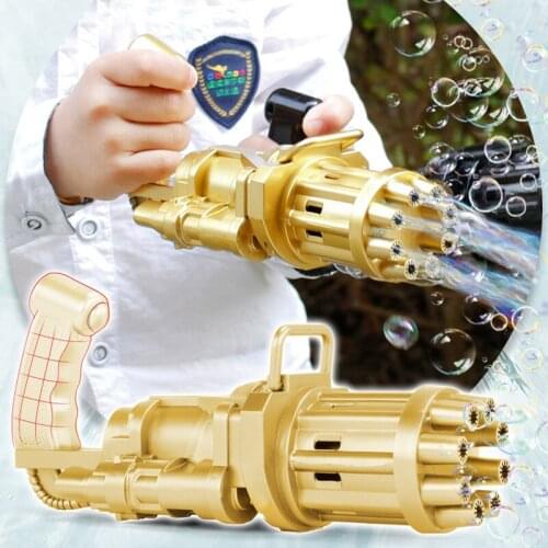 Bubble Gun Electric Gatling Bubble Machine Kids Bubbles Soap Water Gun Plastic Toy Guns Children Outdoor Toys Pumpers 비눗방울