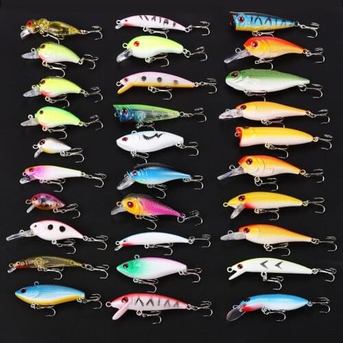 Lot 30pcs Minnow Fishing Lure Pesca Hooks Fish Wobbler Tackle Crankbait Artificial Japan Hard Bait Swimbait