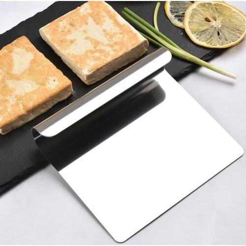 304 Stainless Steel Flour Scraper Cutting Board Knife Multifunctional One Piece Dough Cutter Kitchen DIY Baking Tools Artifact
