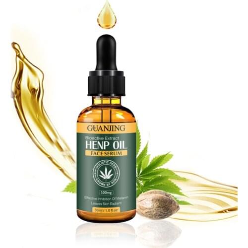 30ML Henp Oil Facial Serum Pure Natural Moisturize Lighten Melanin Restore Skin Texture Brighten Skin Anti-Wrinkle Face Care