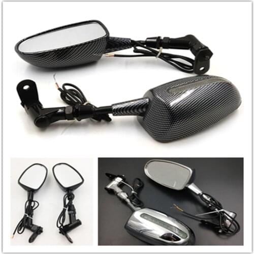 Aftermarket free shipping motorcycle parts Mini back view Mirrors For Honda Cbr 600Rr Kawasaki Ninja 636 Zx6R Carbon Fiber Style