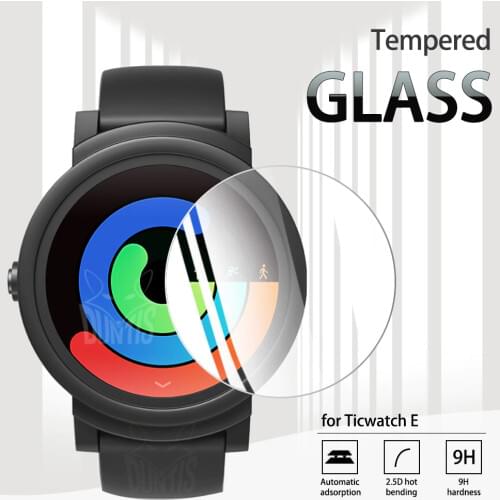 Tic watch E 2.5D Tempered Glass Screen Protector For Ticwatch E E2 Smart Watch Explosion-proof Anti-Scratch Transparent Film