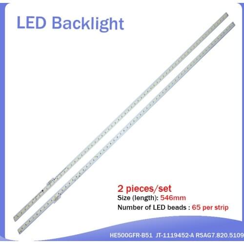 10pieces/set FOR Hisense HE500GFR-B51 screen JT-1119452-A RSAG7.820.5109 RSAG7.820.5103 65LED 546MM