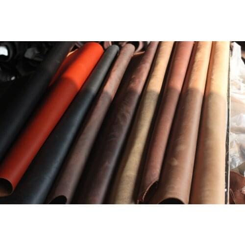 100% real Cowhide / head layer cowhide / high quality genuine yellow leather/ oil color crazy horse leather/ discoloration