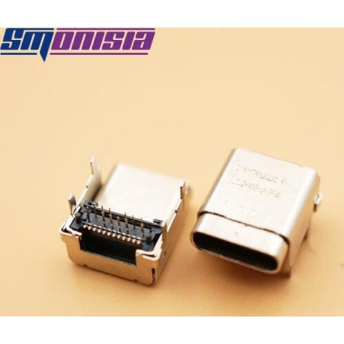 Smonisia 100pcs Micro USB Connector Type c USB Jack Charging Port Dock Plug