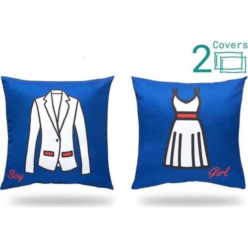 18x18 Throw Pillow Covers 18" Decor Pillow cover for Couch Sofa Living Room Navy Blue Set of 2 Lovely 18 Inch Pillow Cases Soft