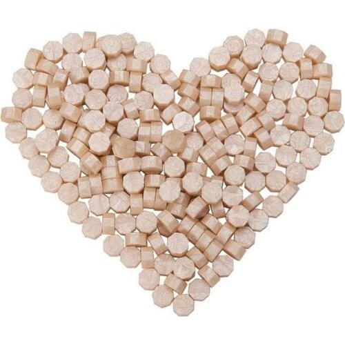 200PCS Wax Seal Beads, Pearl White Octagon Sealing Wax Beads Kit Packed for Letter Greeting Card Wax Sealing Stamp