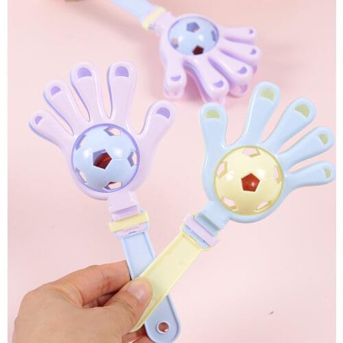 5Pcs Football Hand Clapper for Baby Shower Party Cheer Prop Applause Maker Kids Birthday Baby Rattle Party Favors Noise Makers