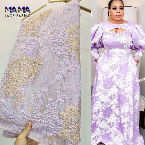 5 Yards Nigerian Lace Fabric High Quality Organza Sequin Lace Fabric Embroidered Tulle With African Net Lace Sewing Material