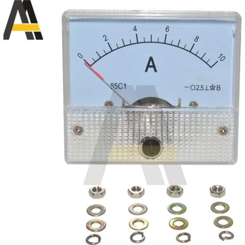 85C1 DC 30V 50V Analog Current Voltage Panel Meter Ammeter DC 5A 10A Voltmeter for Circuit Testing Ampere Tester Gauge